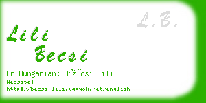 lili becsi business card